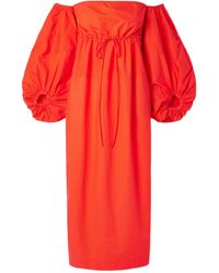 Rosie Assoulin - Mid-Sleeve Straight Midi Dress - Lyst