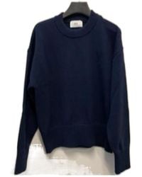 Ami Paris - Logo Embroidered Crewneck Jumper - Lyst