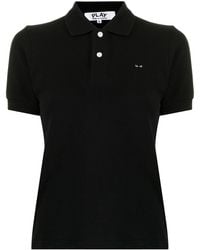COMME DES GARÇONS PLAY - Logo-Patch Cotton Polo Shirt - Lyst