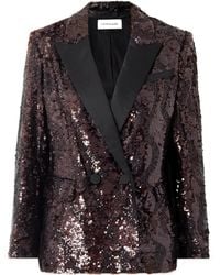 Veronica Beard - Sevyn Sequined Satin Jacket - Lyst