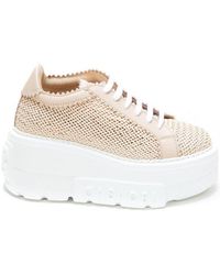 Casadei - Interwoven-Detailed Chunky Lace-Up Sneakers - Lyst