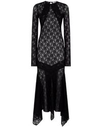 The Attico - The Open Back Midi Lace Dress - Lyst
