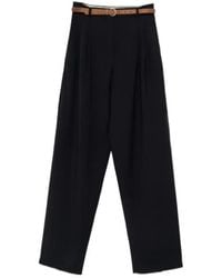 Max Mara - Studio Bacio Belted Pence Pants - Lyst