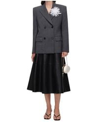 Self-Portrait - Double Breasted Flower Blazer - Lyst