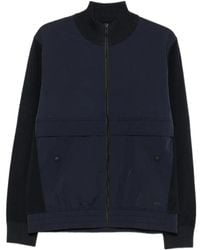 BOSS - Knitted-Panel Zip-Up Jacket - Lyst