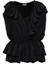 Dries Van Noten - Cally Bis Ruffled Peplum Top - Lyst