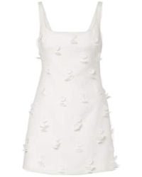 Jonathan Simkhai - Calinn Floral-Appliqué Linen-Blend Minidress - Lyst