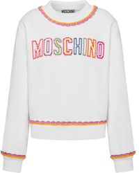 Moschino - Macramé-Trim Cotton Sweatshirt - Lyst