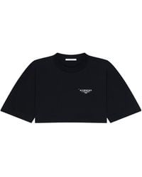Givenchy - Logo Printed Cropped T-Shirt - Lyst