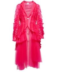 Comme des Garçons - Ruched Tulle Blazer Dress - Lyst
