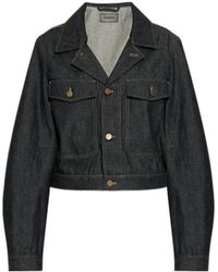 Lemaire - Cropped Denim Blouson - Lyst