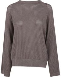 Brunello Cucinelli - Long Sleeved Crewneck Jumper - Lyst