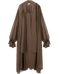 Roberto Collina - Silk Dress With Bow - Lyst