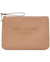 Saint Laurent - Rive Gauche Zip-Up Clutch Bag - Lyst