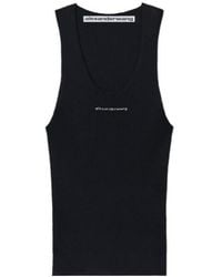 Alexander Wang - Jacquard Logo Racer Tank Top - Lyst