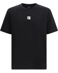 Balmain - Logo Embroidered Crewneck T-Shirt - Lyst