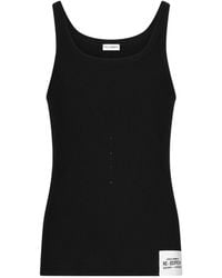 Dolce & Gabbana - Logo Patch Scoop Neck Tank Top - Lyst