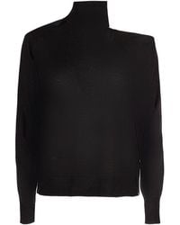 Kangra Cashmere - Kangra Off-Shoulder Ribbed Knitwear - Lyst