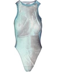 Jean Paul Gaultier - Mesh Water-Print Bodysuit - Lyst