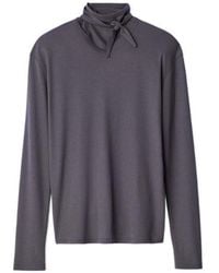 Lemaire - Tie-Fastening T-Shirt - Lyst