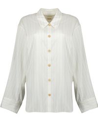 KHAITE - Herschel Striped Long-Sleeve Shirt - Lyst