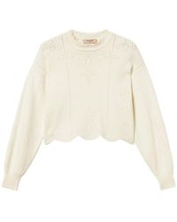 Twinset - Scalloped Hem Cropped Jumper - Lyst