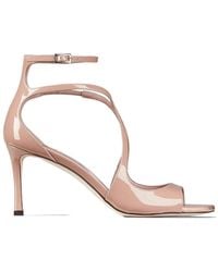 Jimmy Choo - Patent Leather High-Heeled Sandals - Lyst