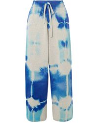 The Elder Statesman - Tie-Dye Cashmere Straight-Leg Pants - Lyst
