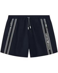 Emporio Armani - Side-Stripe Swim Shorts - Lyst