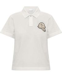 Moncler - Logo Patch Short Sleeved Polo Shirt - Lyst