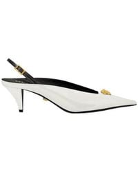 Versace - Pointed-Toe Slingback Pumps - Lyst