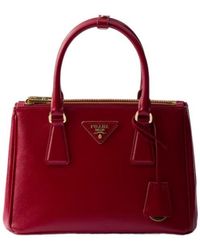 Prada - Galleria Small Patent Saffiano Leather Bag - Lyst
