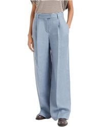 Brunello Cucinelli - High-Waist Pleated Trousers - Lyst