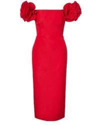 Carolina Herrera - Off-Shoulder Silk Cocktail Dress - Lyst