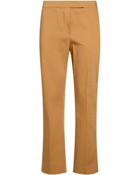 Max Mara - Mustard Pants Cotton, Elastane - Lyst