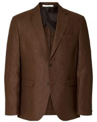 SELECTED - Regular Fit Linen Blazer - Lyst