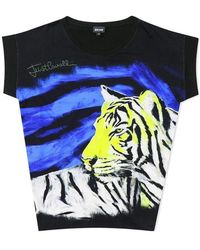 Just Cavalli - Print T-Shirt - Lyst