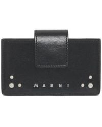 Marni - Studded Flap Card Wallet - Lyst