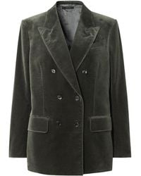 Tom Ford - Double-Breasted Velvet Jacket - Lyst