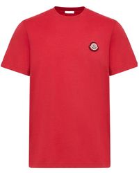 Moncler - Logo Patch Crewneck T-Shirt - Lyst