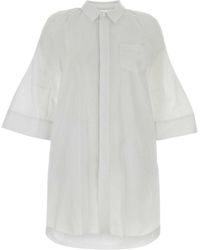 Sacai - Wide Sleeved Chemisier Dress - Lyst