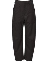 Nili Lotan - Shon Virgin Wool Barrel-Leg Pants - Lyst