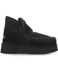Mou - Shearling Stitch Boots - Lyst
