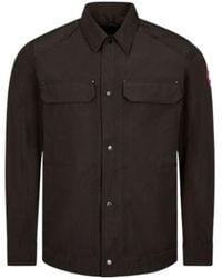 Canada Goose - Burnaby Logo Patch Buttoned Jacket - Lyst