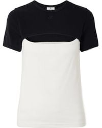 Courreges - Cut-Out Colour-Block T-Shirt - Lyst