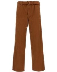 Sacai - X Carhartt Wip Logo Patch Belted Pants - Lyst
