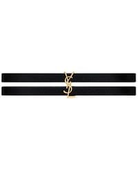 Saint Laurent - Cassandre Ysl Logo Plaque Bracelet - Lyst