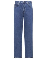 A.P.C. - Button Detailed Straight Leg Jeans - Lyst