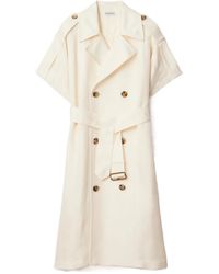 Burberry - Double Breasted Belted Trench Dress - Lyst