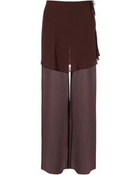 Christopher Esber - Sheer Silk Wide-Leg Pants - Lyst
